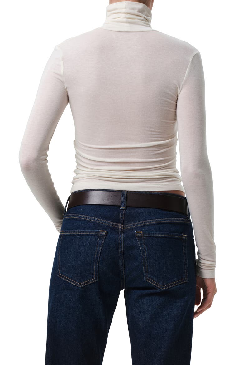 Caradene Scrunch Turtleneck, Alternate, color, PASHMINA OFF WHITE
