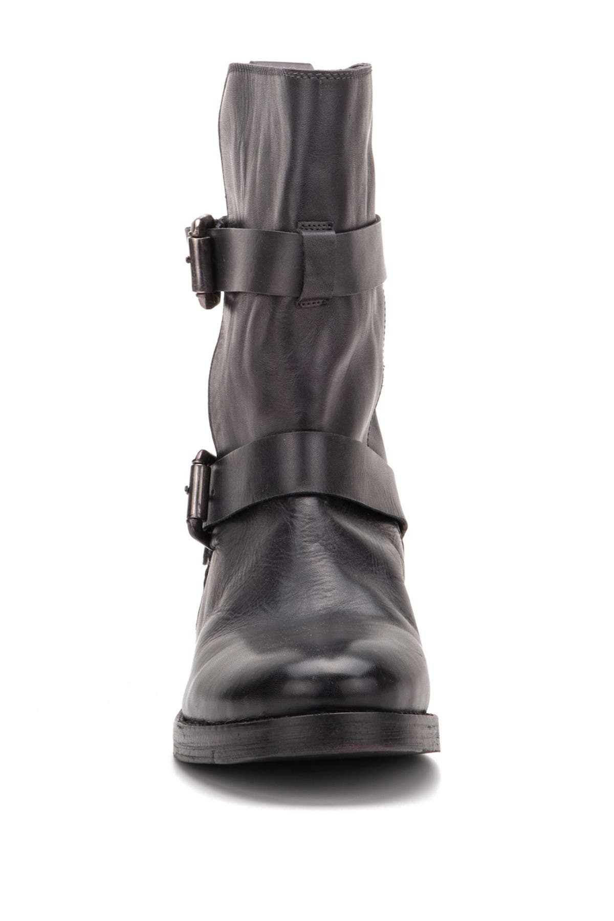 VINTAGE FOUNDRY Sherry Buckled Leather Boot, Alternate, color, Black