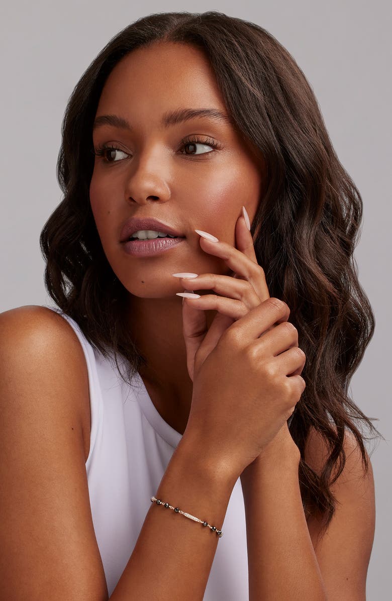 LAGOS Caviar Icon Ceramic Beaded Bracelet, Alternate, color, Silver