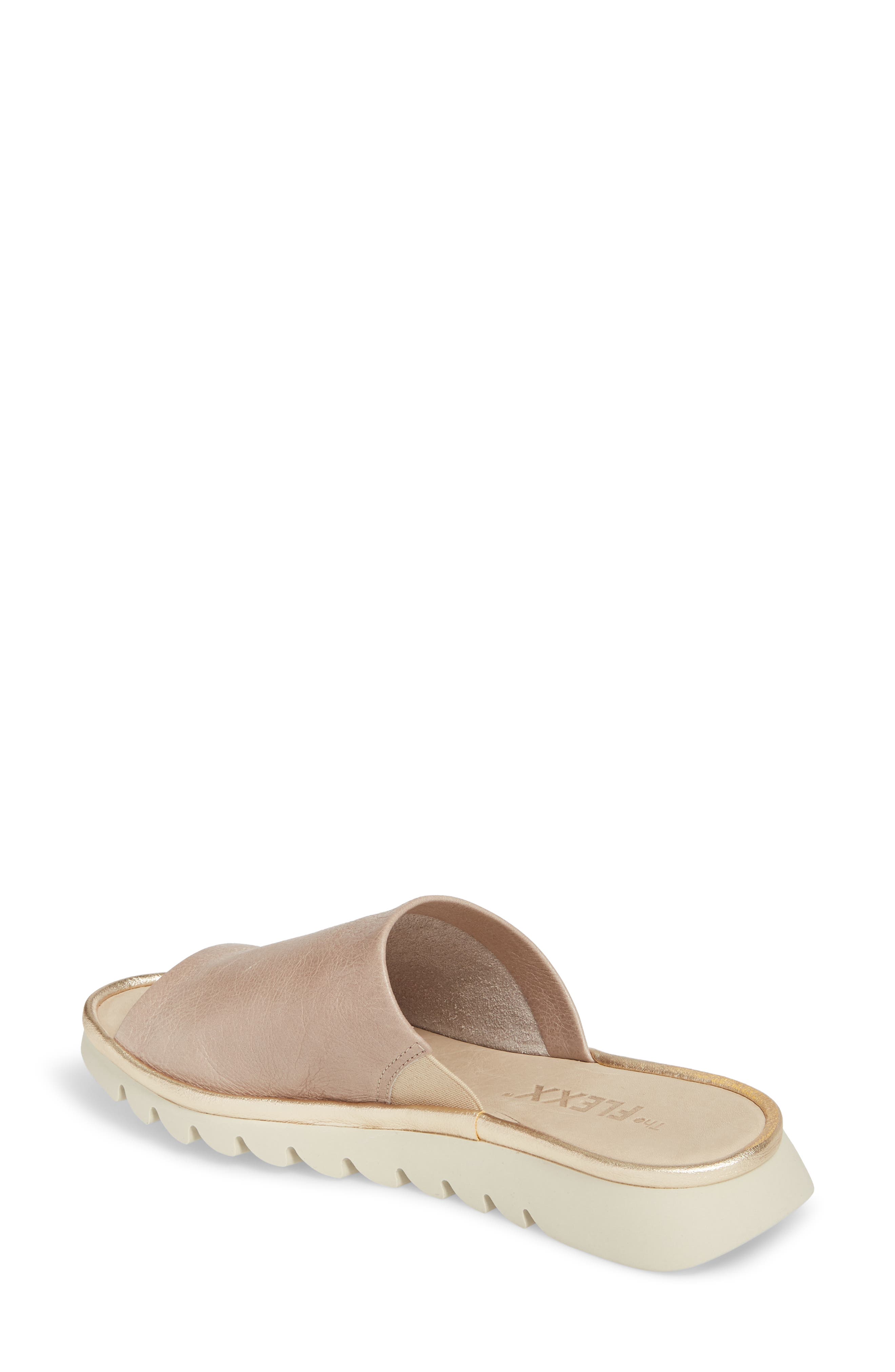 Shore Thing Slide Sandal, Alternate, color, HAZE CRACKLED LEATHER