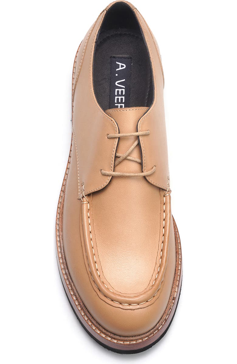 A. Veer Sorrento Moc Derby, Alternate, color, Sand Leather