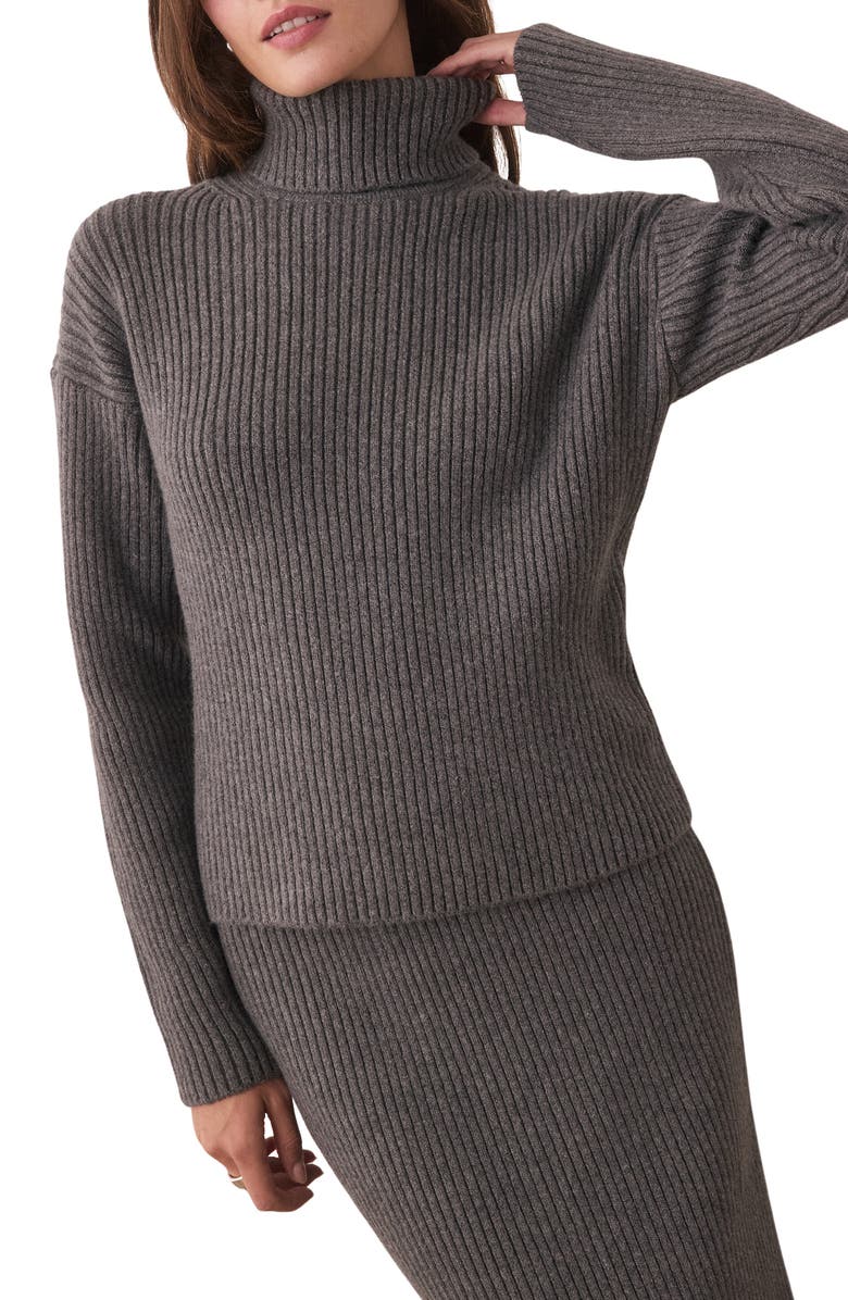 Marine Layer Isla Rib Turtleneck Sweater, Main, color, 