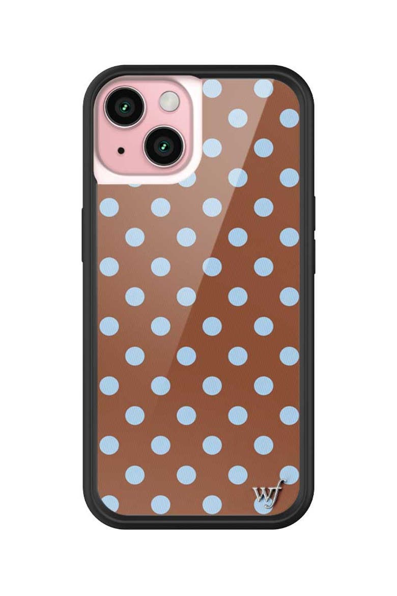Polka Dot | Brown and Blue iPhone Case, Main, color, Brown