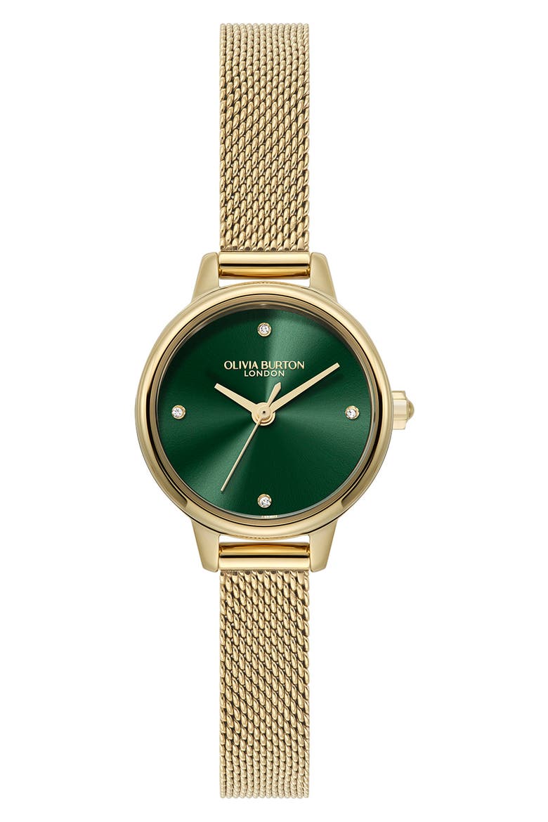 Mini Classic Mesh Strap Watch, 23mm, Main, color, GREEN