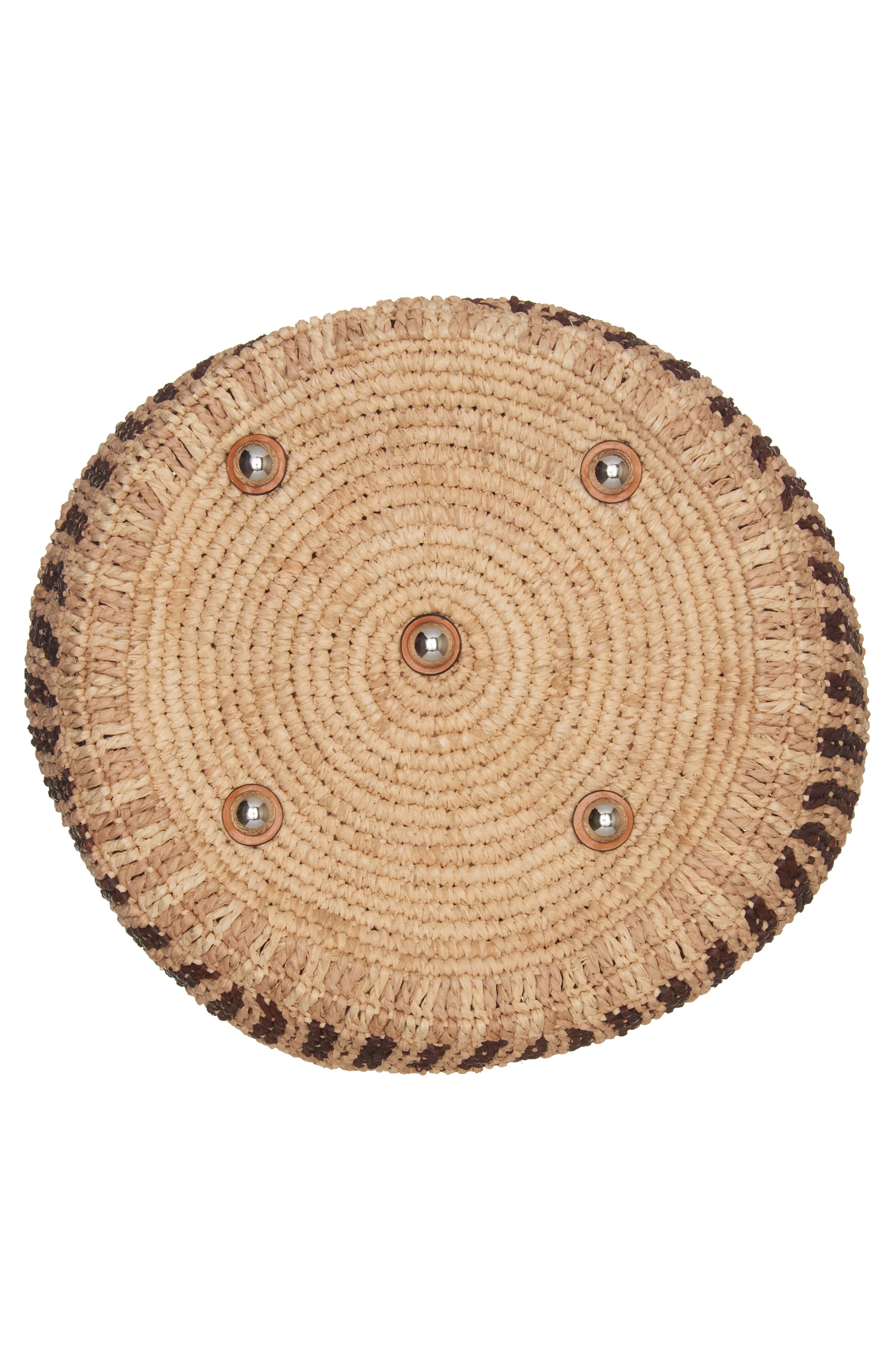 Valentino Garavani VLOGO Crochet Raffia Basket Tote, Alternate, color, 