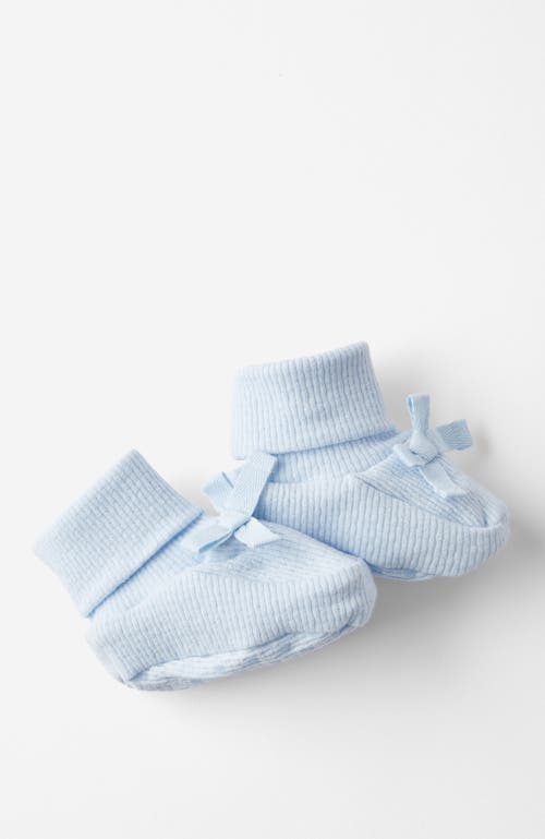 Cotton On Kids Organic Knit Booties In Oatmilk Marle