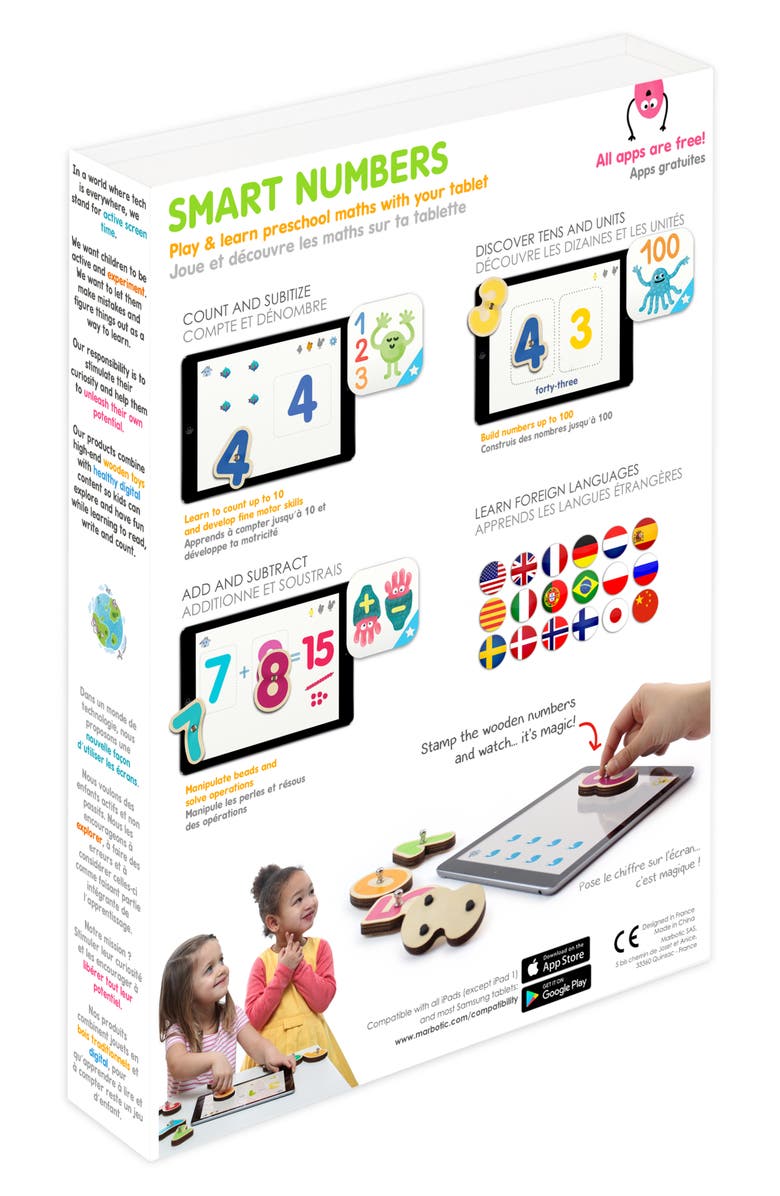 Marbotic Smart Numbers Interactive Math Toy, Alternate, color,