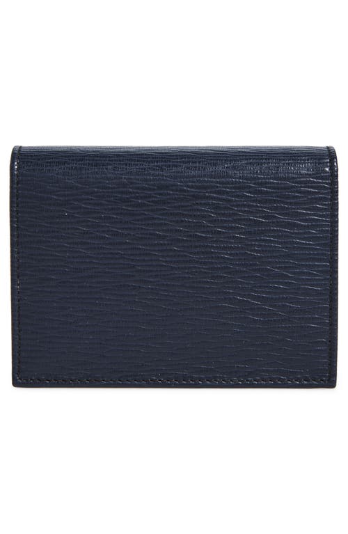 Ferragamo Revival Hammered Leather Bifold Card Holder