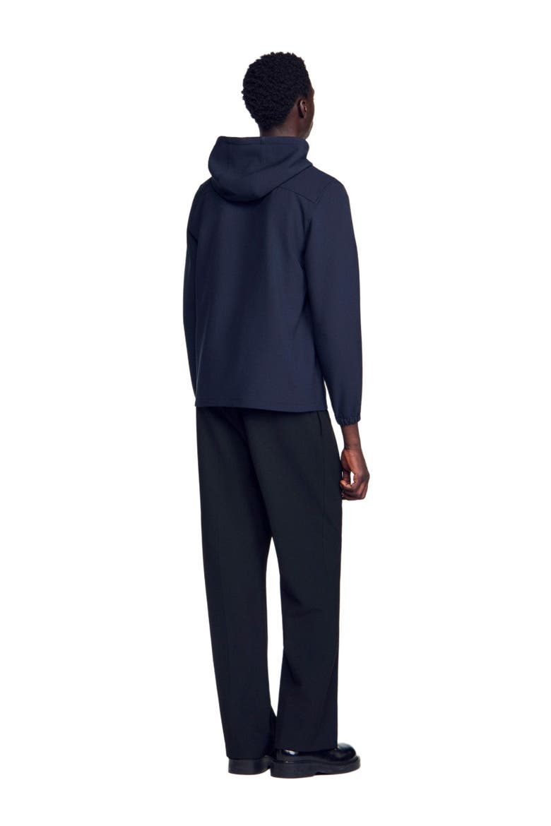 Hooded shirt jacket, Alternate, color, Navy blue