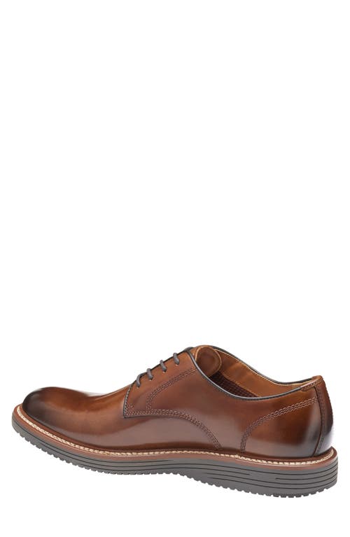 Johnston & Murphy Upton Plain Toe Derby In Tan Full Grain Tan