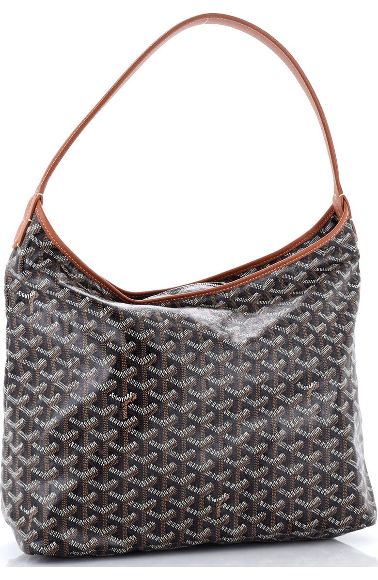 Pre-Owned Goyard Boheme Hobo Coated Canvas, Alternate, color, Brown