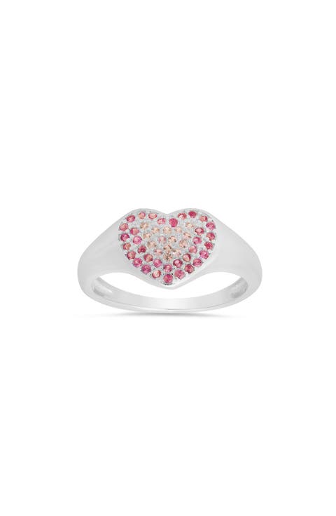 Ombré CZ Heart Ring