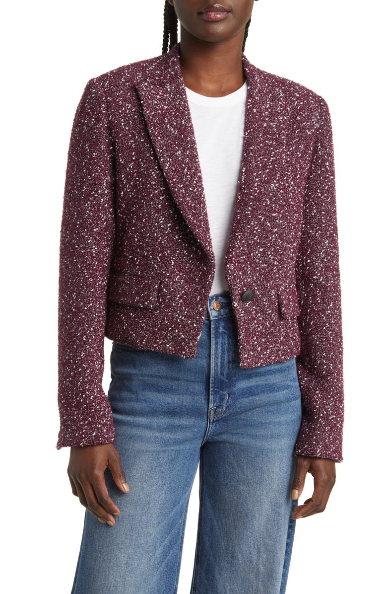 rag & bone Valerie Tweed Crop Blazer, Main, color,
