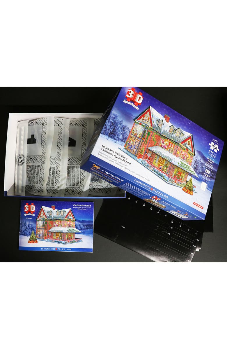 Eurographics 3D Puzzle Christmas House 1100 Pieces, Alternate, color, Multicolored