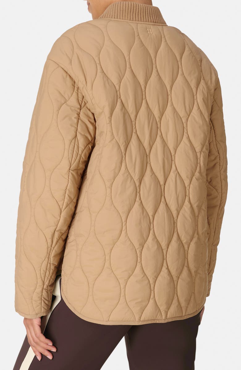 Sweaty Betty On the Move Quilted Jacket, Alternate, color, Golden Beige