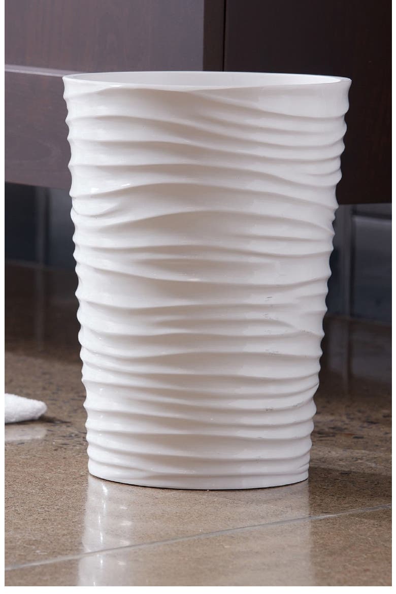 By the Sea Trash Can, Alternate, color, WHITE