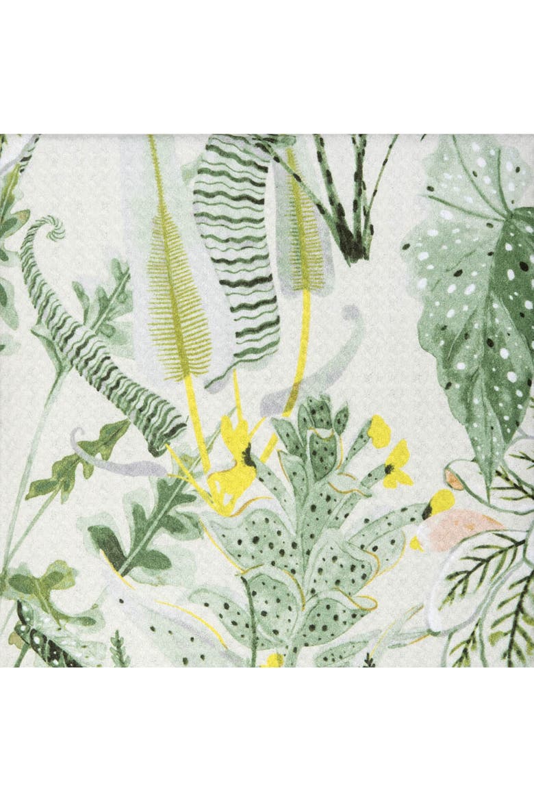 Parson Abstract Botanical Watercolor 100% Cotton Printed Dishtowel, Alternate, color, Green
