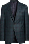 Jack Victor Midland Contemporary Fit Plaid Stretch Wool Sport Coat