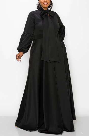 L I V D Bella Donna Long Sleeve Ribbon Tie Dress | Nordstrom