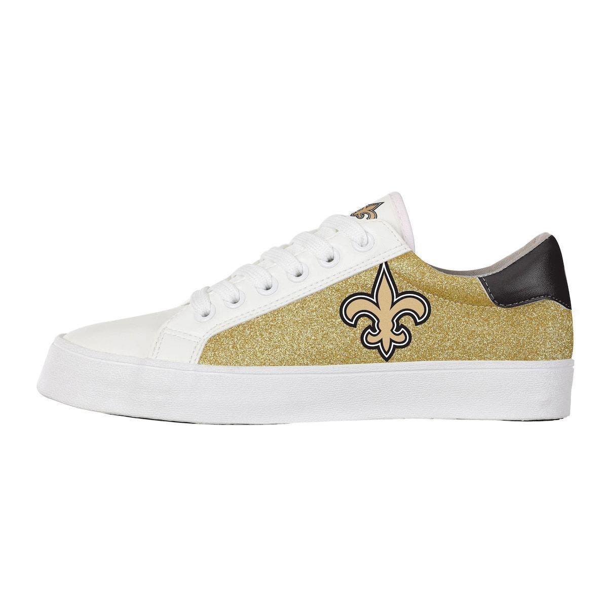 FOCO Women's FOCO New Orleans Saints Glitter Sneakers, Alternate, color, 