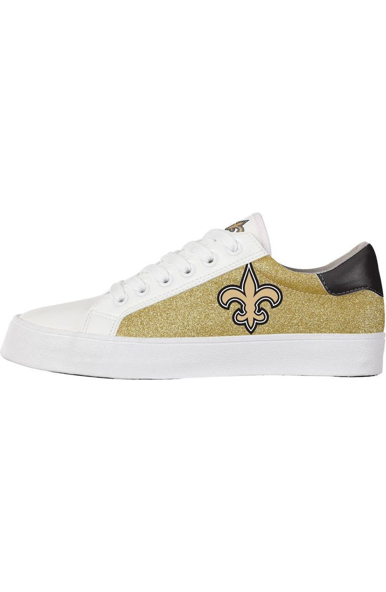 FOCO Women's FOCO New Orleans Saints Glitter Sneakers, Alternate, color,
