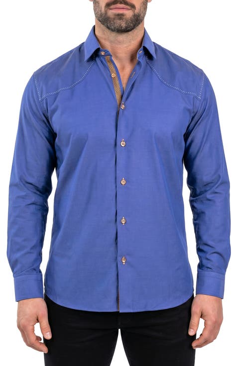 Punto Cotton Long Sleeve Dress Shirt