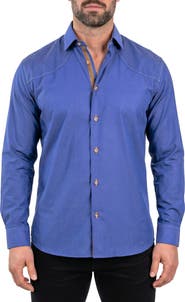 Maceoo Punto Cotton Long Sleeve Dress Shirt