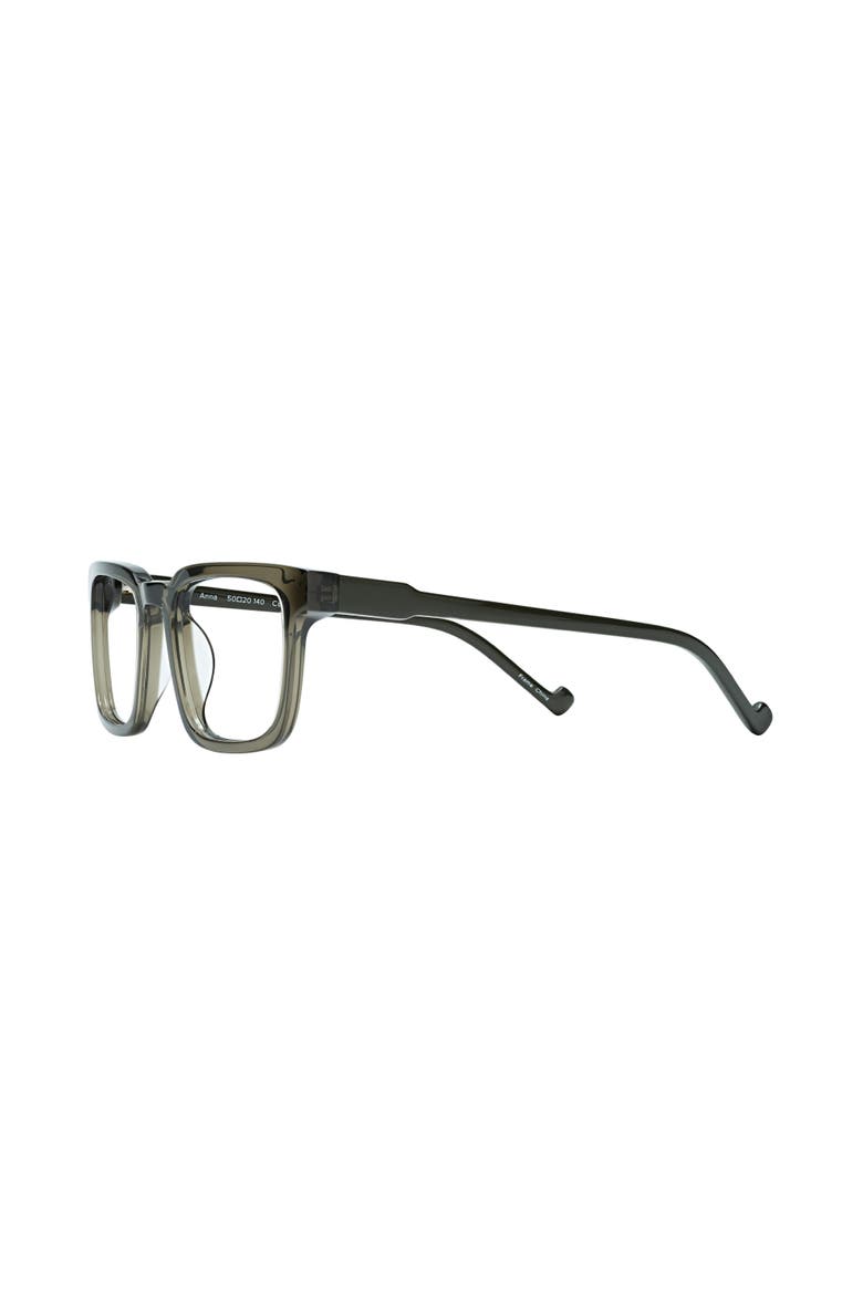 Anna Computer Blue Light Unisex Reading Glasses, Alternate, color, Khaki Transparent and Solid