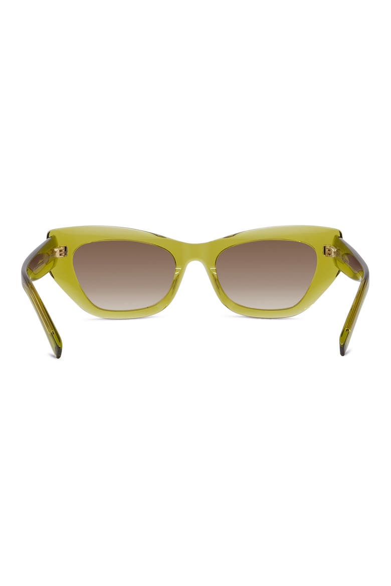 City 54mm Cat Eye Sunglasses, Alternate, color, SHINY LIGHT GREEN / BROWN