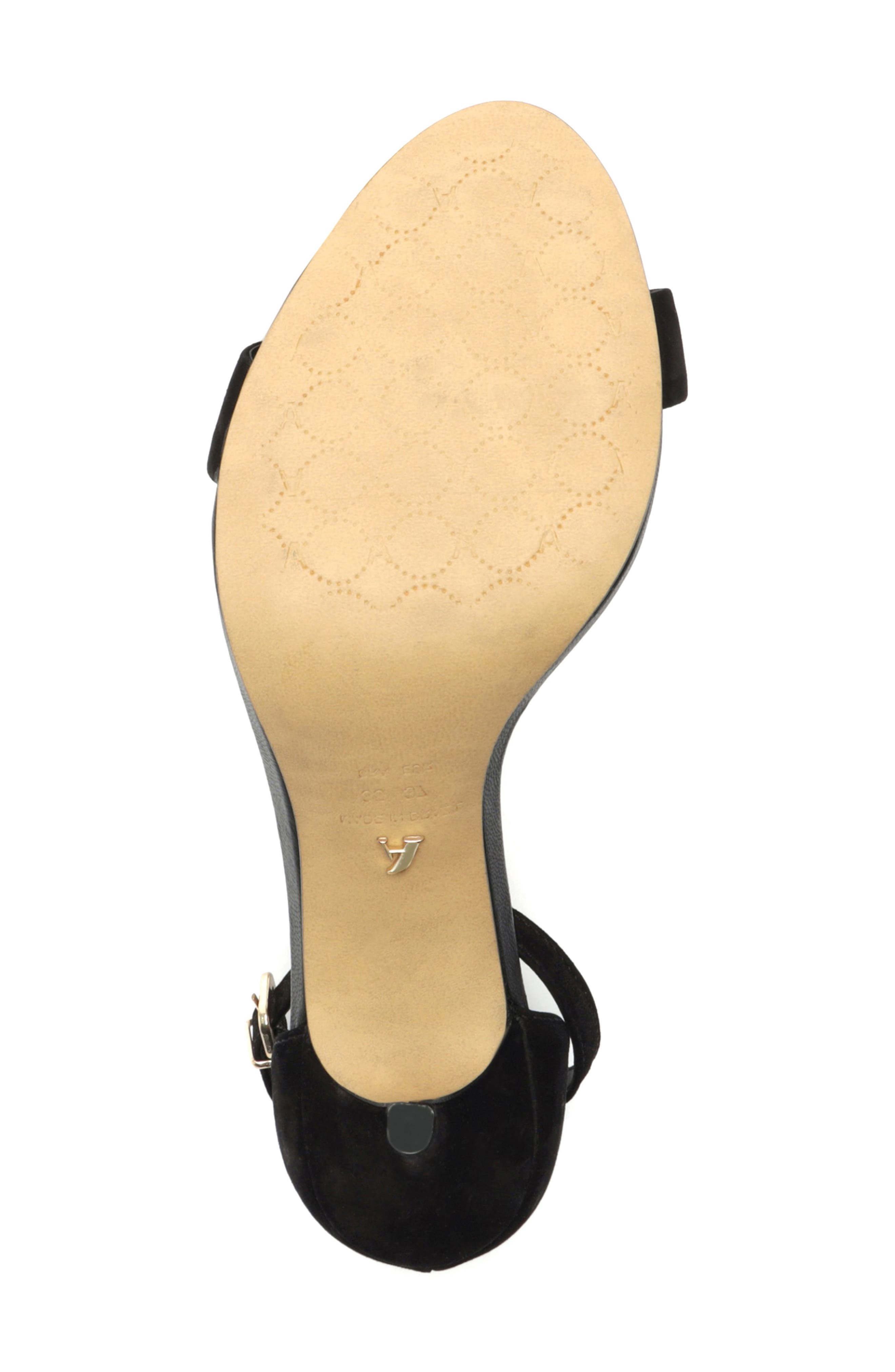 Arezzo Isabelli Ankle Strap Sandal, Alternate, color, Black