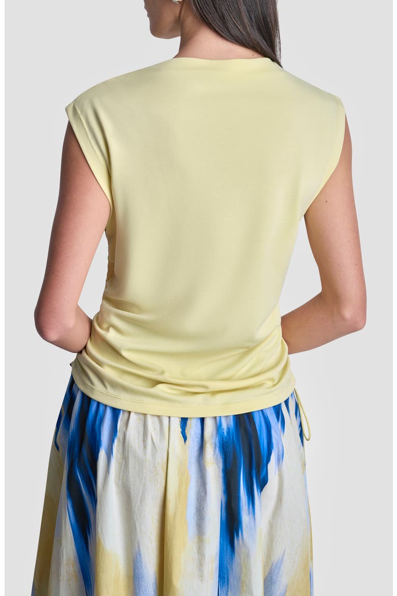 Side Ruched Knit Top, Alternate, color, BUTTERCREAM