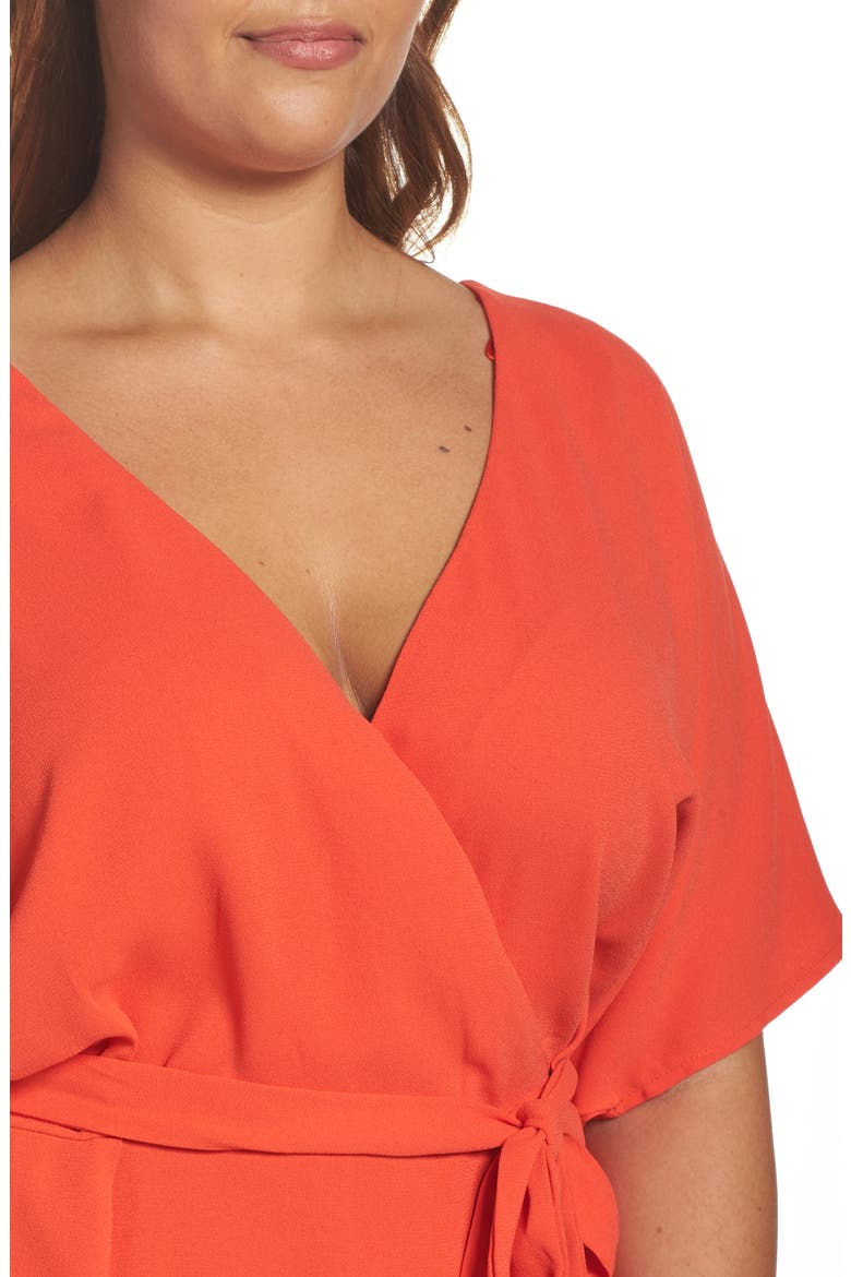 Tie Waist Kimono Dress, Alternate, color, RED