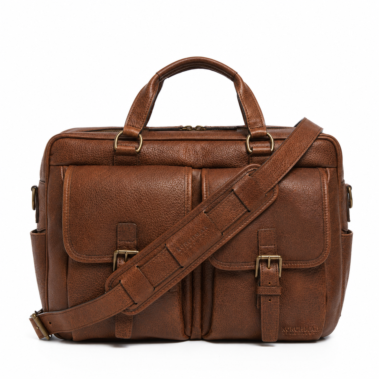 Barton Leather Briefcase, Main, color, Chocolate