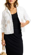 Tommy Bahama Embroidered Two Palms Raw Edge Linen Jacket