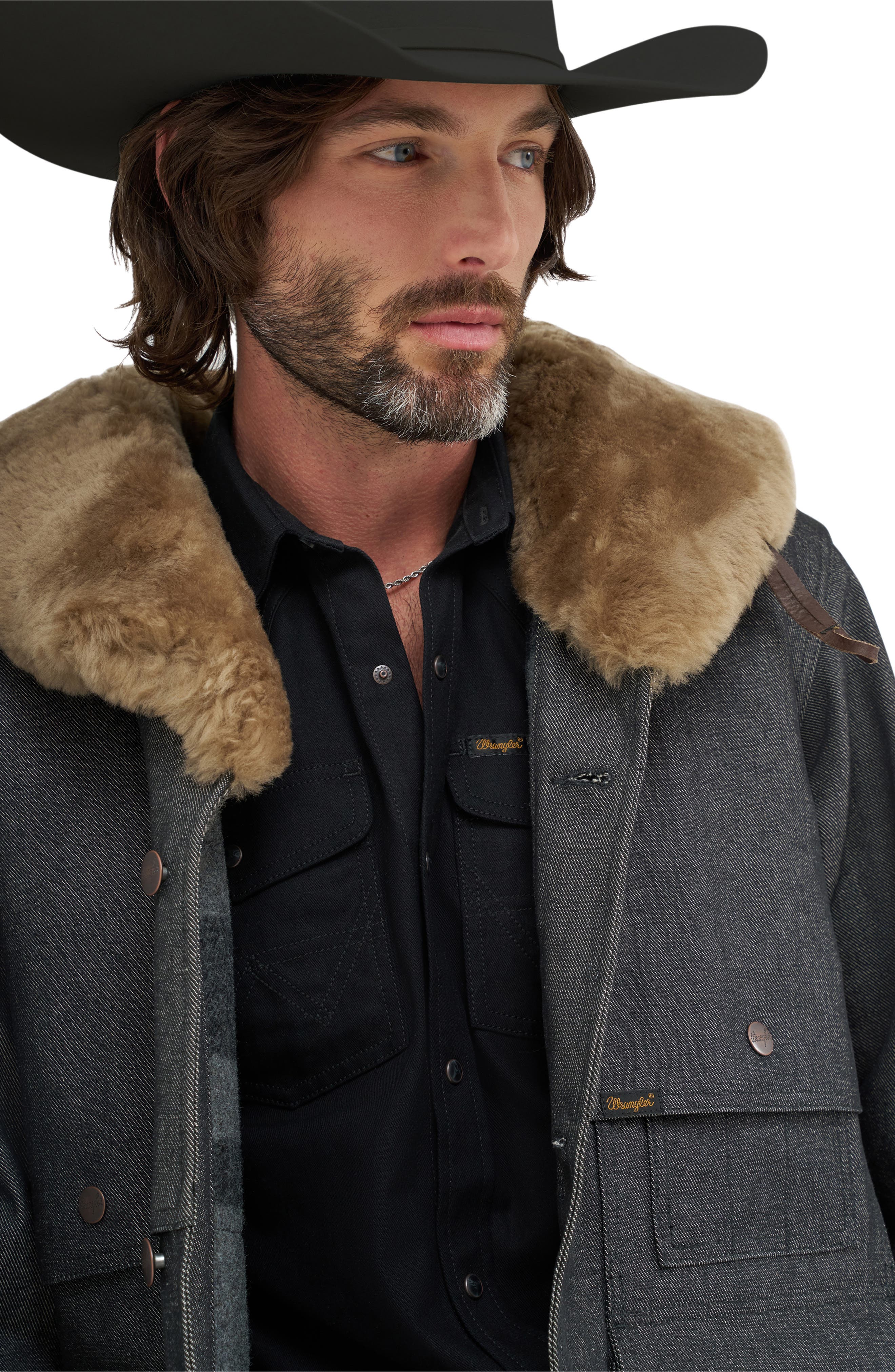Wrangler Filson X Wrangler Genuine Shearling Collar Packer Jacket — фото 5