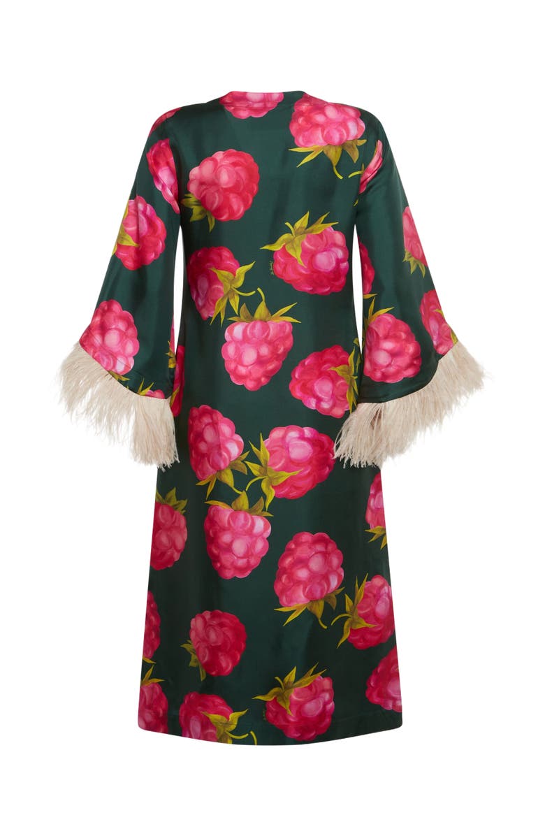 La DoubleJ The Kaftan With Feathers Lampone Emerald, Alternate, color, 