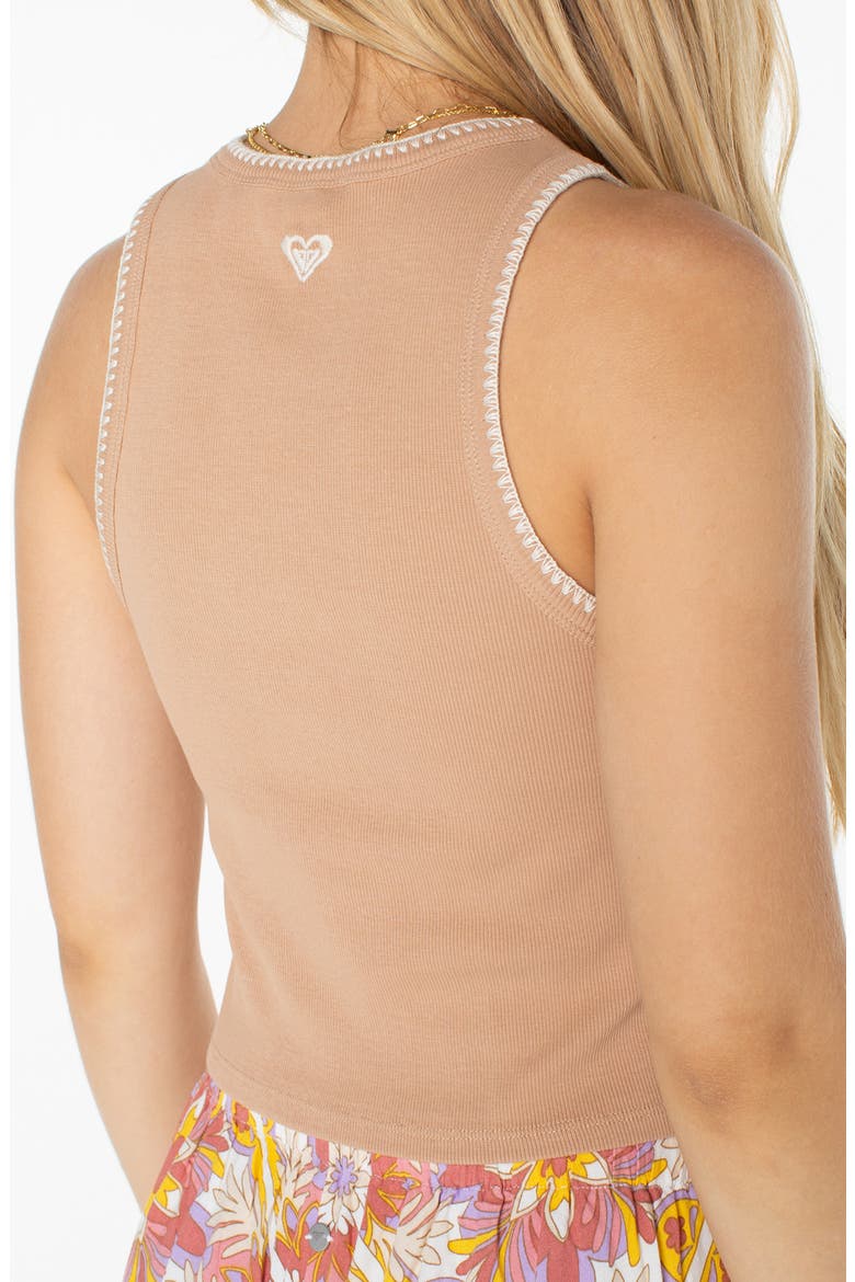 Meant to Be Whipstitch Trim Crop Tank, Alternate, color, PRALINE SOLID