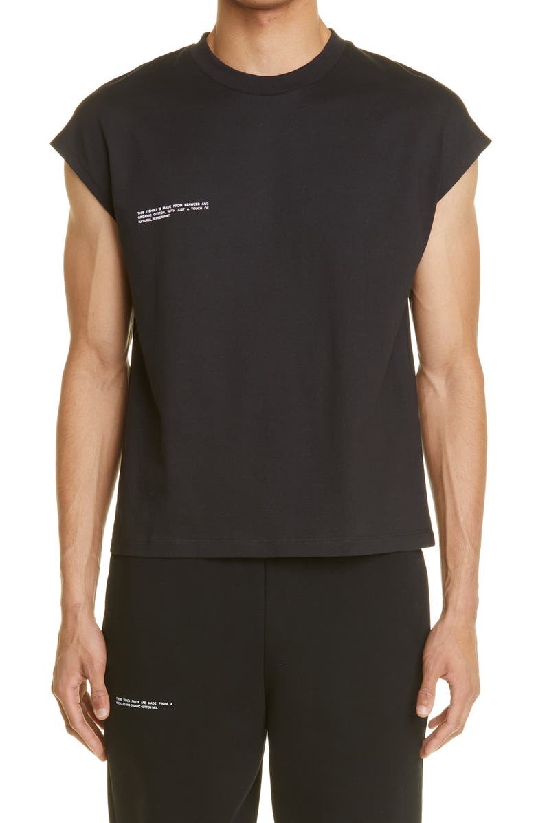 PANGAIA C-FIBER<sup>™</sup> Unisex Organic Cotton & Seaweed Crop Sleeveless Tee, Main, color, 