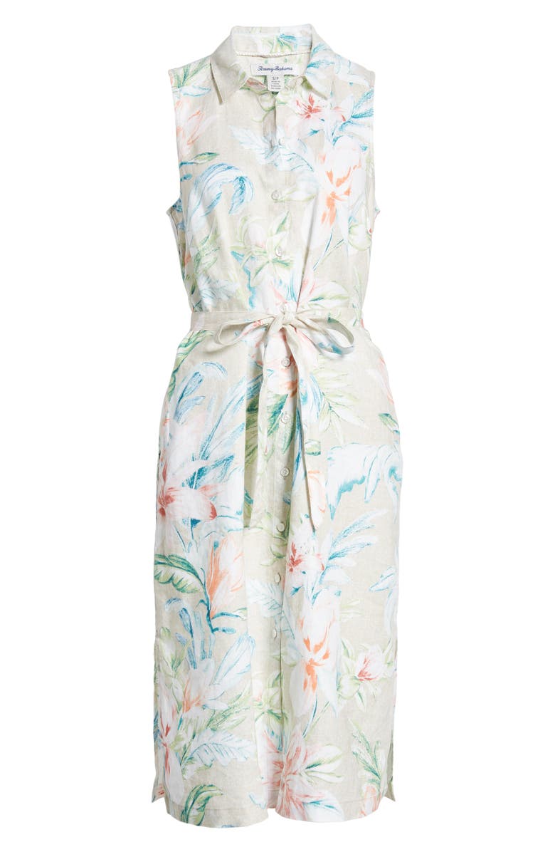 Tommy Bahama May Meadows Sleeveless Linen Shirtdress, Alternate, color, 