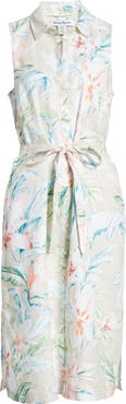 Tommy Bahama May Meadows Sleeveless Linen Shirtdress