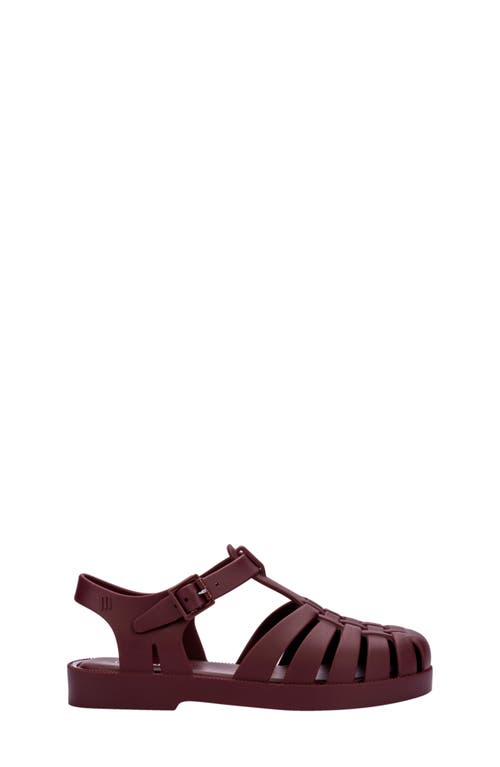 Mini Melissa Possession Fisherman Sandal In Burgundy