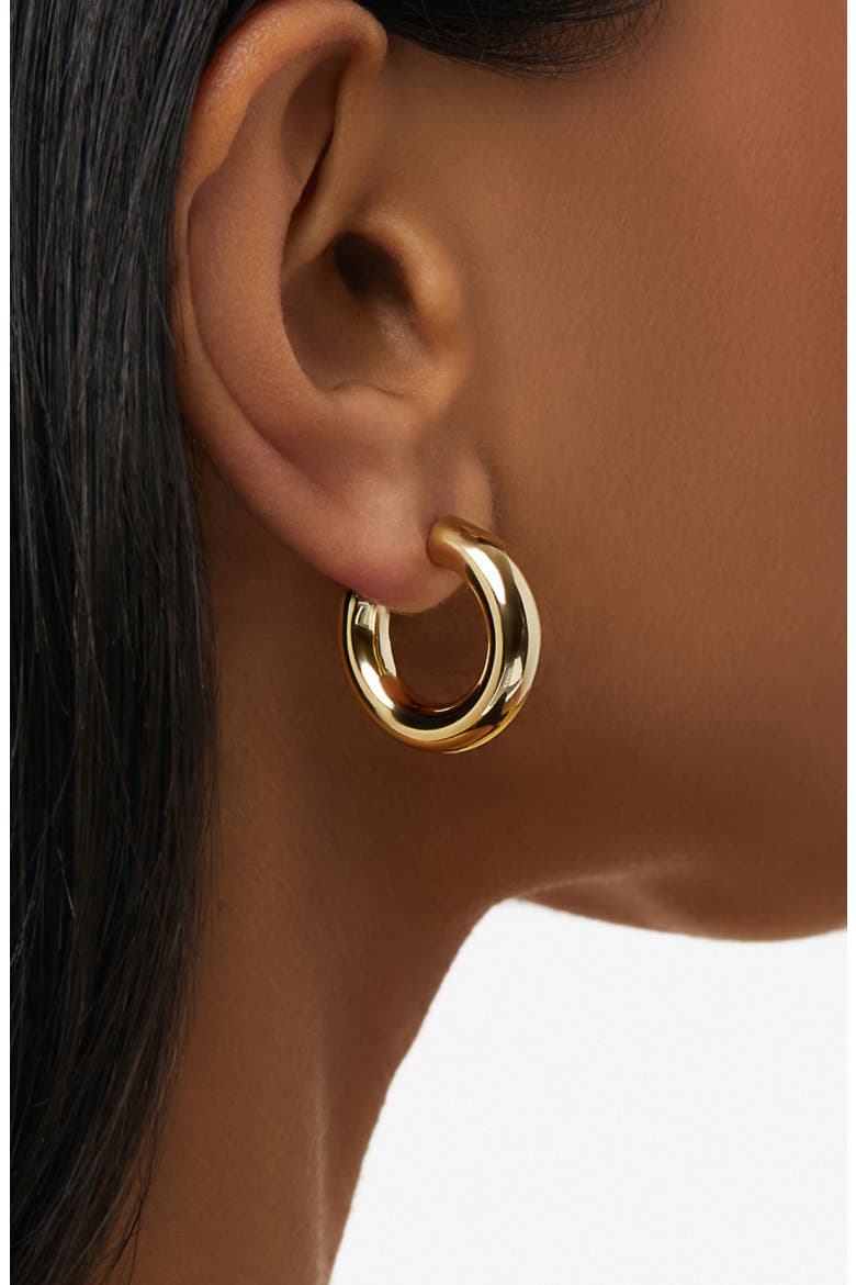 Hoop Earrings - Tia Mini, Alternate, color, Gold