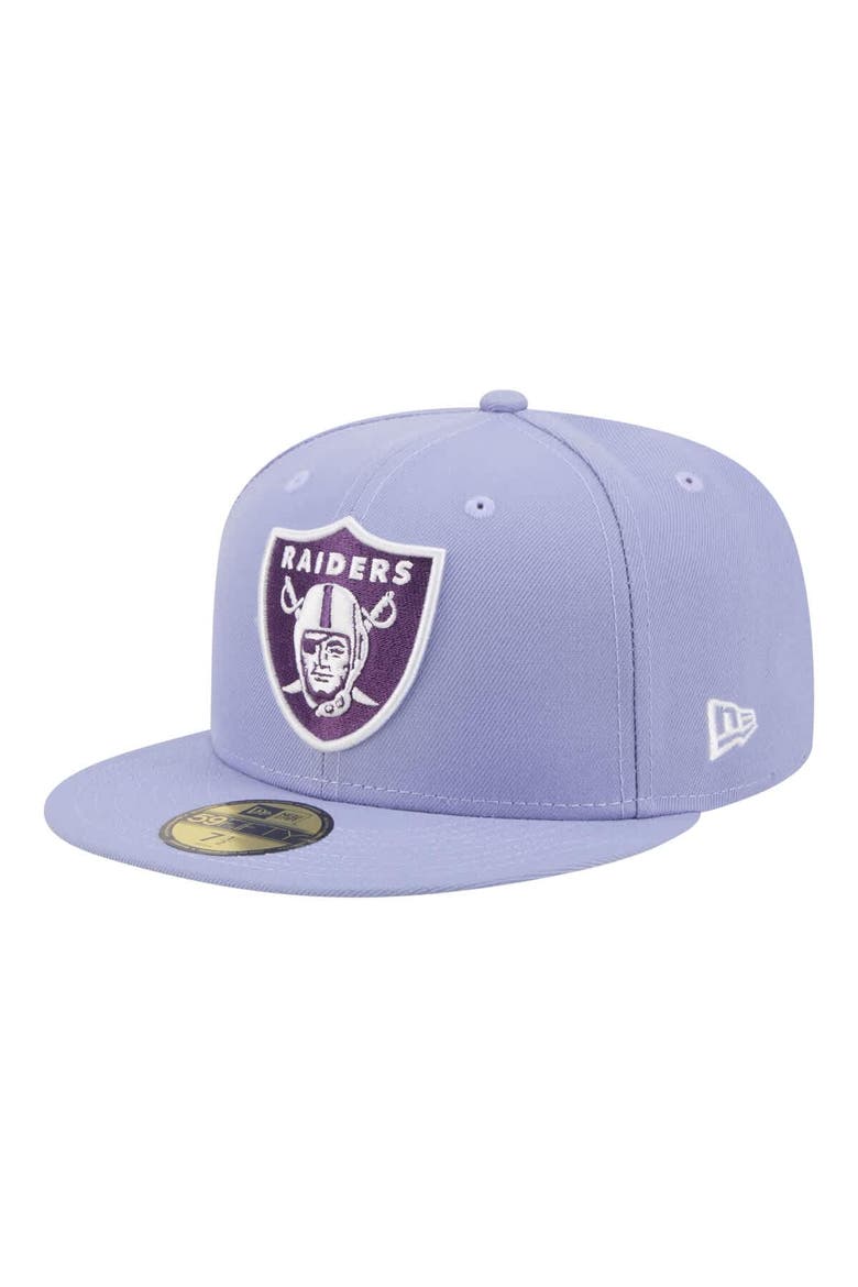 Men's New Era Light Purple Las Vegas Raiders Lavender Bloom 59FIFTY Fitted Hat, Alternate, color, Light Purple