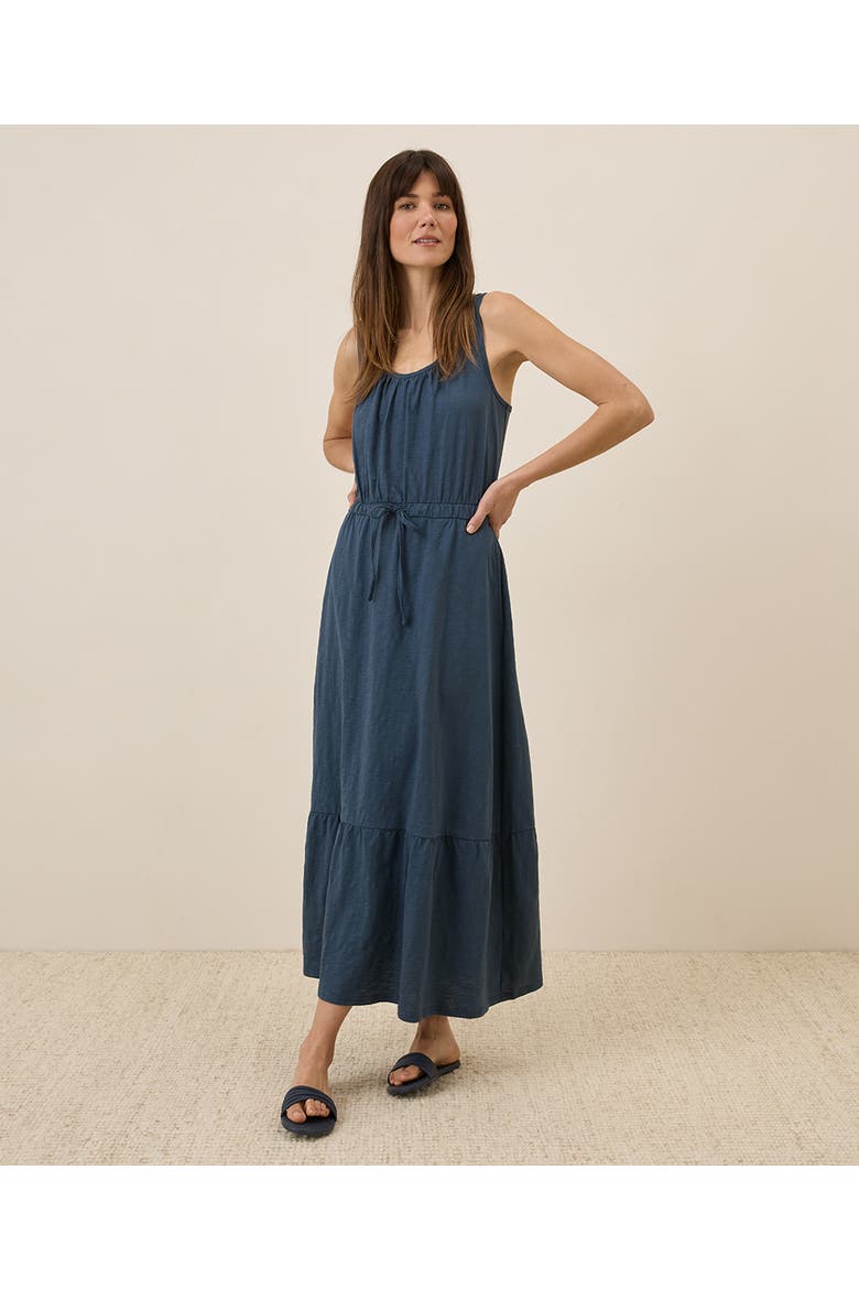 Organic Cotton Relaxed Slub Tank Maxi Dress, Alternate, color, French Navy