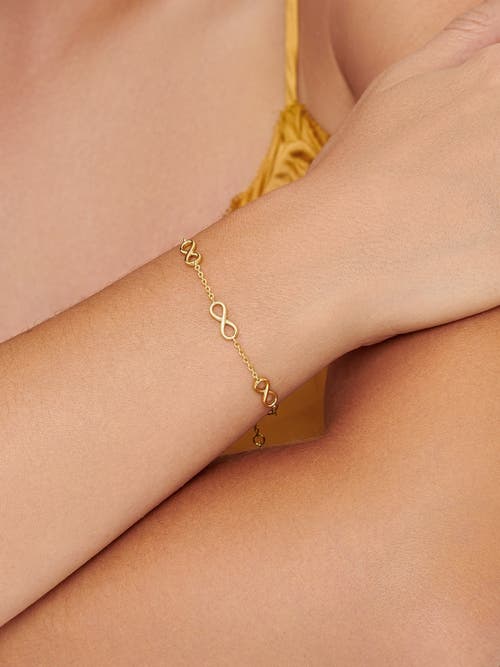 Devata Infinity Five-charm Chain Bracelet In Gold