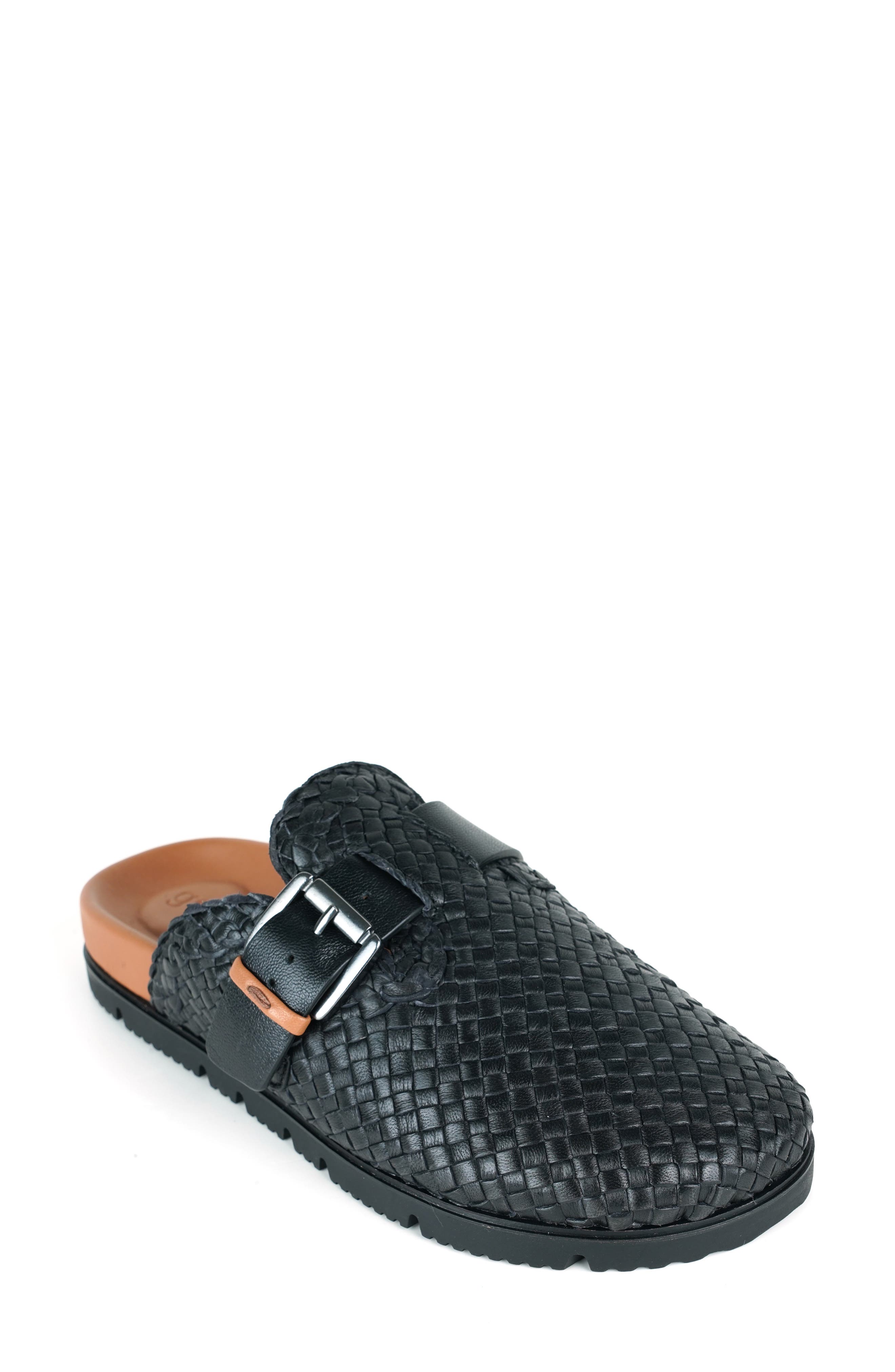 Gentle Souls Brantley Mule, Main, color, Black Woven Leather