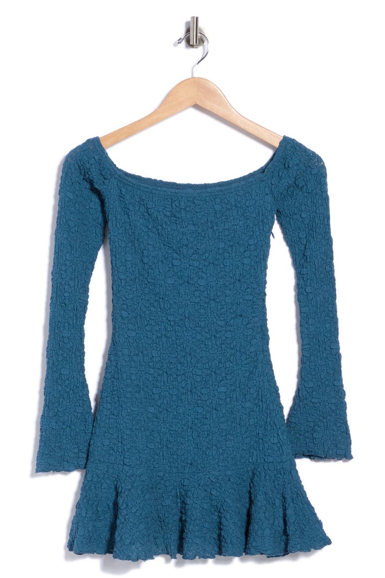 Vancesca Off the Shoulder Minidress, Main, color, BLUE