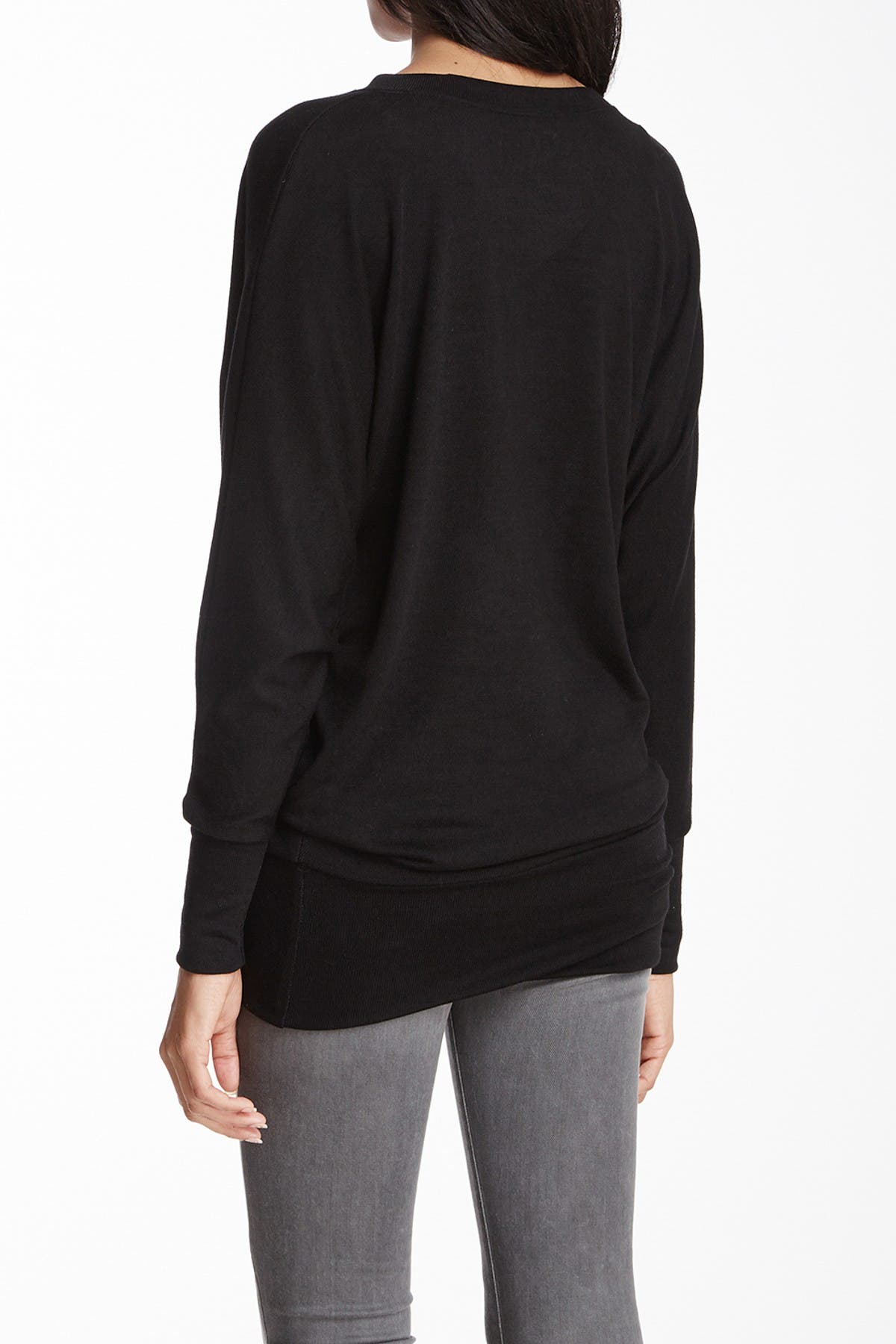 V-Neck Dolman Sleeve Pullover Sweater - image 2