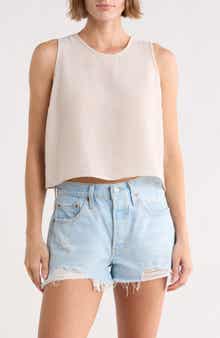 Renee C Stripe Sleeveless Cotton Top