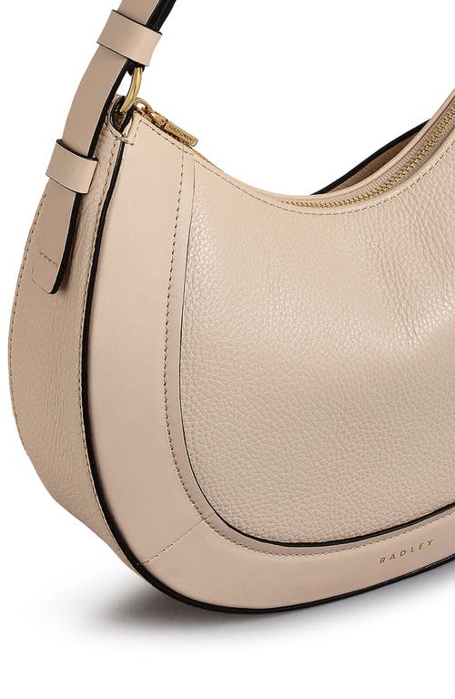 Radley Merchant Hall Small Crescent Leather Shoulder Bag In Sand